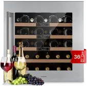 Klarstein Vinsider 36 Built-In Uno Einbau-Weinkühlschrank 36 Flaschen 92 L Edelstahl