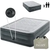 Intex Luftbett "DuraBeam ComfortPlush High-Rise Airbed" Gr. 152, grau, Luftbetten, B/H/L: 152cm x 56cm x 203cm, PVC, Viskose, Luftbett, B:152cm H:56cm L:203cm, Topseller