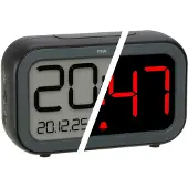 TFA-Dostmann TFA 60.2048 Digitalwecker Bingo Hybrid, LCD/LED Anzeige, Wecker mit Hybridanzeige, integrierter Akku, automatischer Wechsel, Datum, Snooze