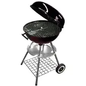 BURI Emaille Kugelgrill Wagen Rollgrill Grillen Gartengrill Standgrill Barbecue