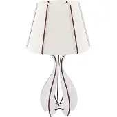 Globo Tischleuchte Tl Mdf Weiß Mit Braunem Rand, 1Xled 21581
