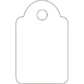Agipa Warenanh„nger - Kleinpackung, Maáe: 15 x 24 mm, weiá
