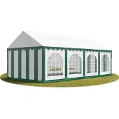 Sonstiges TOOLPORT Hochwertiges Zelt Partyzelt Festzelt 4x8 m PVC grün-weiß wasserdicht