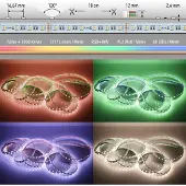 S.luce 5m LED-Strip 19, 2 W/m RGB + Warmweiß 24V IP63