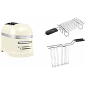 KitchenAid Set 1, Toaster + Brötchenaufsatz Artisan 5KMT2204 Crème