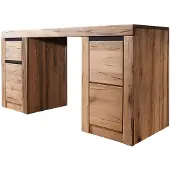 MASSIVMOEBEL24.DE MASSIVMOEBEL24 Schreibtisch Wild-/Zerreiche 150x50x75 natur geölt MONTREUX #119