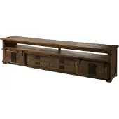 MASSIVMOEBEL24.DE MASSIVMOEBEL24 TV-Board Mango 260x50x60 braun lackiert RAILWAY #455
