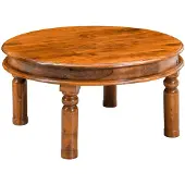 MASSIVMOEBEL24.DE Couchtisch rund 90x90x45 Akazie honig lackiert OXFORD #0330