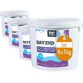 Höfer Chemie 4x5 kg BAYZID Flocktabletten für gefiltertes, klares Poolwasser