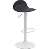 CLP Barhocker Lana V2 Kunstleder drehbar und stufenlos verstellbar schwarz Gestell Farbe weiß