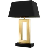Casa Padrino Designer Tischleuchte 45 x H. 71 cm - Tischlampe in Schwarz und Gold