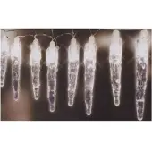 BURI Eiszapfen Lichterkette 10 Mini Lichtern