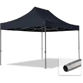TOOLPORT 3x4,5m Stahl Faltpavillon, ohne Seitenteile, schwarz