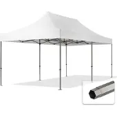 TOOLPORT 3x6m Stahl Faltpavillon, ohne Seitenteile, weiß