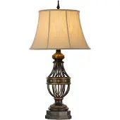 Elstead Lighting Augustine Zeitgenössische Schreibtischlampe Antik Braun Stahl 1 Licht E27