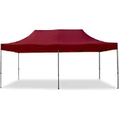 TOOLPORT 3x6m Stahl Faltpavillon, ohne Seitenteile, rot
