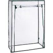 Relaxdays 3 x Tomatengewächshaus, Stahl & PVC-Folie, HBT: 150 x 100 x 50 cm, Foliengewächshaus Garten & Balkon, transparent