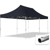 TOOLPORT Faltzelt PROFESSIONAL 3x6 m Faltpavillon ohne Seitenteile ALU schwer entflammbar schwarz