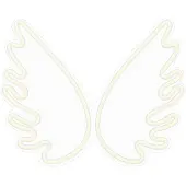 Forever Light Neon PLEXI LED WINGS weiß Nachtlichter FPNE09X