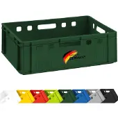 BURI Fleischkiste E2 Metzgerkiste 60x40x20cm lebensmittelecht, robust, stapelbar - Universal Lagerkiste Eurobox aus Deutschland
