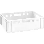 BURI Fleischkiste E2 weiß 60x40x20cm Lagerkiste Eurobox aus Deutschland lebensmittelecht, robust, stapelbar