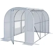 TOOLPORT Premium Foliengewächshaus 2x3m PE Plane 180g/m² weiß transparent