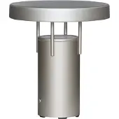 Hubsch BringMe Mini LED-Akku-Tischlampe, beige, Höhe 20 cm - HÜBSCH , Beige, für Wohnzimmer, Aluminium