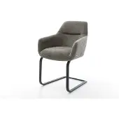 DELIFE Freischwinger Pejo-Flex Bouclé Soft Schlamm Freischwinger flach Schwarz Taschenfederkern