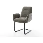 DELIFE Freischwinger Zoa-Flex Bouclé Soft Schlamm Freischwinger flach Schwarz Taschenfederkern