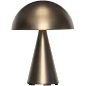 Hubsch LED-Akku-Tischlampe Mush, messing brüniert, Höhe 20cm dimmbar, messing / gold, Metall, Modern