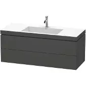 Duravit L-Cube c-bonded Set wandhängend, 2 Schubkästen, ohne Überlauf, ohne Hahnloch, 1200x500x480mm, LC6929N8484