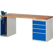 RAU Werkbank 7510A2, B2000xT700xH890mm, 4x Schublade-TA, 1x SSKL