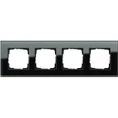 Gira 4fach Rahmen Esprit, Standard 55, System 55 Schwarz 021405 (021405)