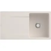 Villeroy & Boch Keramikspüle 33351FKR, Siluet 50 flat Flächenbündige Spüle - inkl.