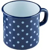 Riess Topf mit Bördel 8 cm 3/8 l 0221-075 pünktchenblau