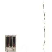 Kaemingk LED Lichterkette micro mit Batterie Silberdraht 1 m warm weiß