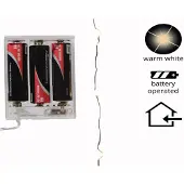 Kaemingk LED Lichterkette micro batteriebetrieben Silberdraht 2m 40LED warmweiß