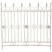 CLP Gartenzaun Mangold Eisen Steckzaun Landhausstil Rankzaun Garten Terrasse | Farbe antik-creme