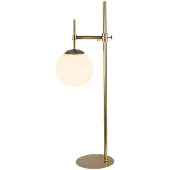 Casa Padrino Tischleuchte Gold 17 x H. 65 cm - Exklusive Wohnzimmer Tischlampe aus Metall und Mattglas
