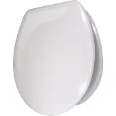 Trisens WC Sitz Toilettensitz mit Absenkautomatik Duroplast Klodeckel Klositz , Motiv:Weiß