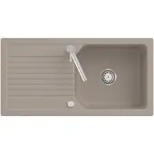 Villeroy & Boch 338602AM Linara 60 Einbauspüle Unterschrankbreite ab 60 cm mit Excenterbetätigung Almond CeramicPlus - inkl.