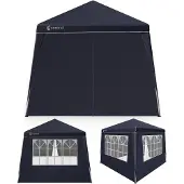 Casaria Faltpavillon Capri Anthrazit 3x3m inkl 4 Seitenwänden UV-Schutz 50+