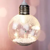 Mojawo 3er LED Deko Glühbirne Lichtkugel Dekokugel Kugellampe Batterie Ø8cm