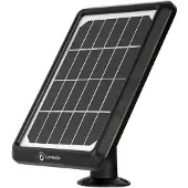 LUVISION Solarpanel Solarkollektor für Akku Überwachungskamera schwarz