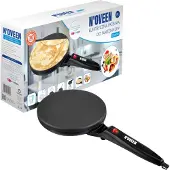 Noveen Elektrische Pfannkuchenpfanne ECM490 Teflon-Antihaftbeschichtung 1 Meter längeres Kabel