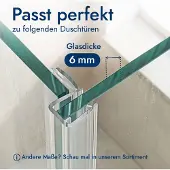 Bagnoxx Duschdichtung Anschlagdichtung 90 Grad, transparentes Eckprofil für Duschkabine im Bad, 6mm Glasstärke, Duschtürdichtung, PVC Duschlippe, 90 Grad Abdichtung
