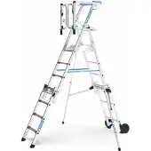 Zarges Teleskop Plattformleiter ZAP Masterflex Plus S gebördelt 4-7 Stufen