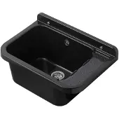 A&n&a aqualine Aqualine Hänge-Ausgussbecken mit Ablagefläche 50x34cm, Kunststoff, Weiß