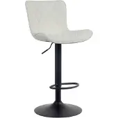 CLP Barhocker Emma höhenverstellbar und 360 drehbar | creme Farbe creme Material Stoff