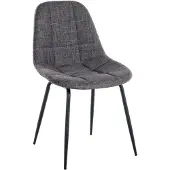 CLP Stuhl Tom mit Metallgestell und hochwertiger Polsterung hellgrau Material Stoff